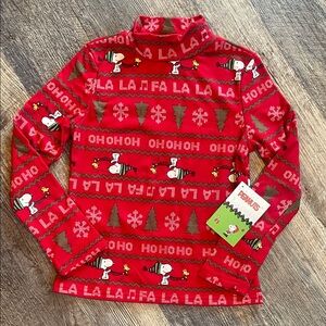 Peanuts Red Holiday Turtleneck Sweater